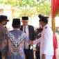 Mawardi Roska saat menghadiri serah terima jabatan Camat Batangkapas