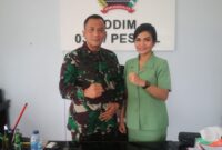 Dandim Pessel Letkol Moch Suherli bersama istri