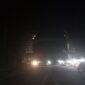 Gapura Selamat Datang di Pesisir Selatan. Terlihat tak ada pencahayaan.