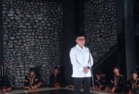 Alirman Sori saat menyampaikan kata sambutan di acara PKM-17