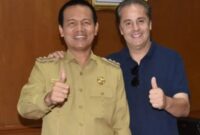 Walikota Pariaman, Genius Umar saat sambut kunjungan Mr. Marino, investor asal italia, yang berdomisili di Swiss.