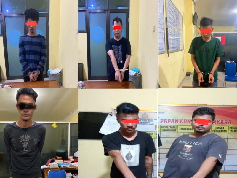 6 terduga pelaku penyalahgunaan narkoba yang ditangkap oleh kepolisian dalam dua minggu terakhir