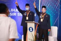 Hendrajoni-Hamdanus saat debat publik Cabup dan Cawabup di TVRI Sumbar