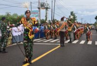 Peserta Latsitardanus Gelar Kirab Drum Band, SMAN 1 Ranah Pesisir Tunjukkan Hasil Latihan