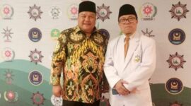 Ketua Umum PP PERTI Buya Syarfi Hutauruk dan Sekretaris Jenderal PP PERTI Buya Zulhendri Chaniago
