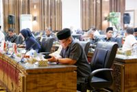 Anggota DPRD Pesisir Selatan saat berada di Ruang Rapat Paripurna