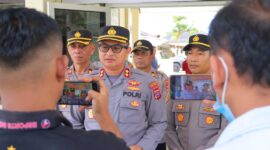 Kapolres Pesisir Selatan AKBP Nurhadiansyah saat konferensi pers di Mapolsek Bayang 