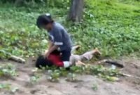 Tangkapan layar video viral perkelahian pelajar perempuan di Pesisir Selatan 