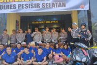 Polres Pesisir Selatan saat menggelar konferensi pers di Mapolres setempat
