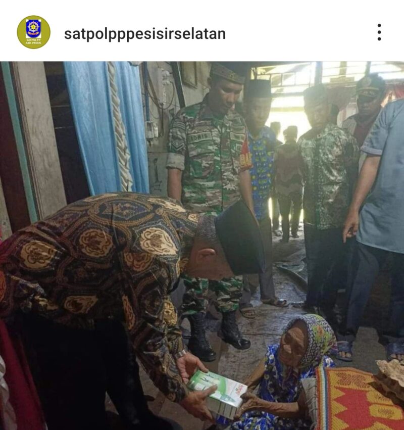 Tangkapan layar akun Instagram @satpolpesisirselatan membagikan kegiatan Bupati Pesisir Selatan, Rusma Yul Anwar.