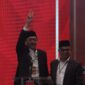 Pasangan Calon Bupati dan Wakil Bupati Pesisir Selatan nomor urut 2 Hendrajoni-Risnaldi Ibrahim saat tampil di Debat Publik Kedua Pilkada Pessel 2024, Kamis (14/11/2024)