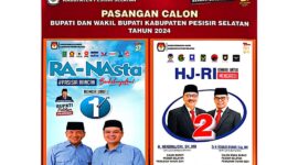 2 Pasangan Calon Bupati dan  Wakil Bupati Pesisir Selatan di Pilkada serentak 2024