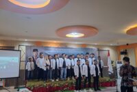 Pelantikan pengurus dan anggota BPC Himpunan Pengusaha Muda Indonesia (HIPMI) Kabupaten Pesisir Selatan di Hannah Hotel Syariah, Ahad (15/12/2024)