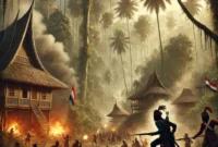Ilustrasi Masyarakat Surantih, Amping Parak dan Kambang melawan Belanda