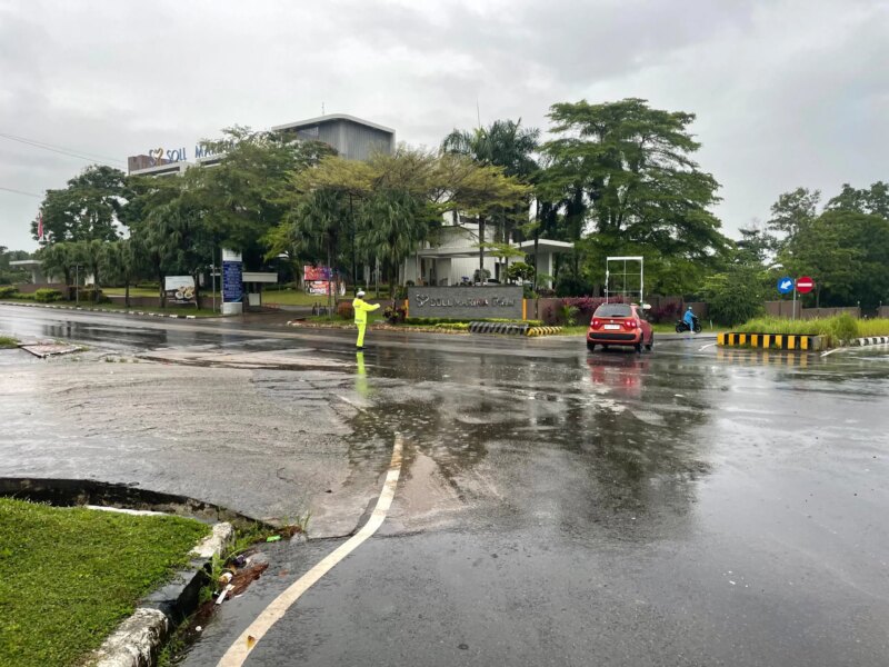 Hujan bukan menjadi kendala, keselamatan pengguna jalan menjadi prioritas Ditlantas Polda Babel

