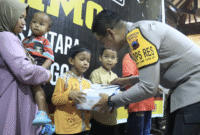 Rayakan HUT Brimob, Polres Purbalingga Berbagi Kasih kepada Anak Yatim Piatu

