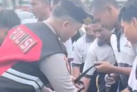 Satgas Polsek Babel Kunjungi SMA 4 Pangkalpinang, Kenalkan Tugas Polisi K9

