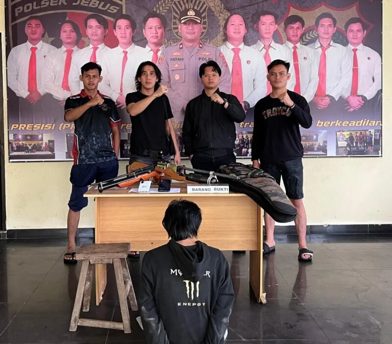Curi senapan angin dan ponsel, pria asal Palembang itu ditangkap Polsek Jebus di Desa Kelabat

