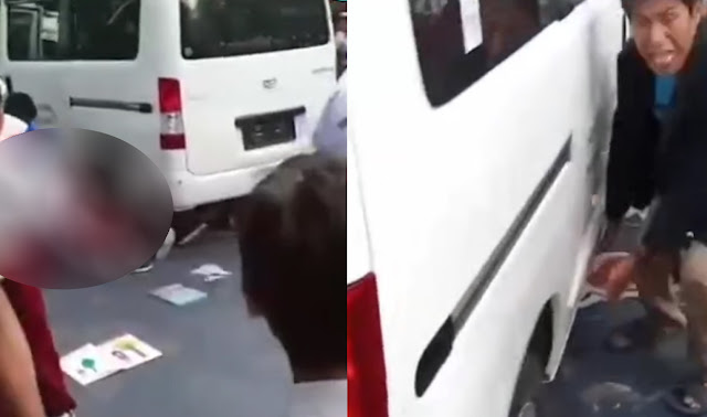 Jeritan histeris seorang siswa SDN 01 Kalibaru saat temannya ditabrak mobil MBG

