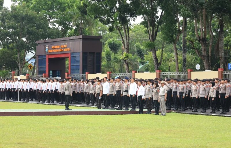 Pimpin Apel Pagi, Wakapolres Babel Tekankan Kesiapan Personel Jelang Ops Nataru


