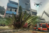 Terra Drone Fire Disebut Intimidasi untuk Menghancurkan Dokumen Pemetaan Lahan Kelapa Sawit di Sumatera

