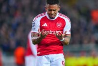Gabriel Jesus kembali untuk Arsenal setelah 11 bulan absen melawan Club Brugge pada hari Rabu. <cite>Gambar Franco Arland/Getty</cite>