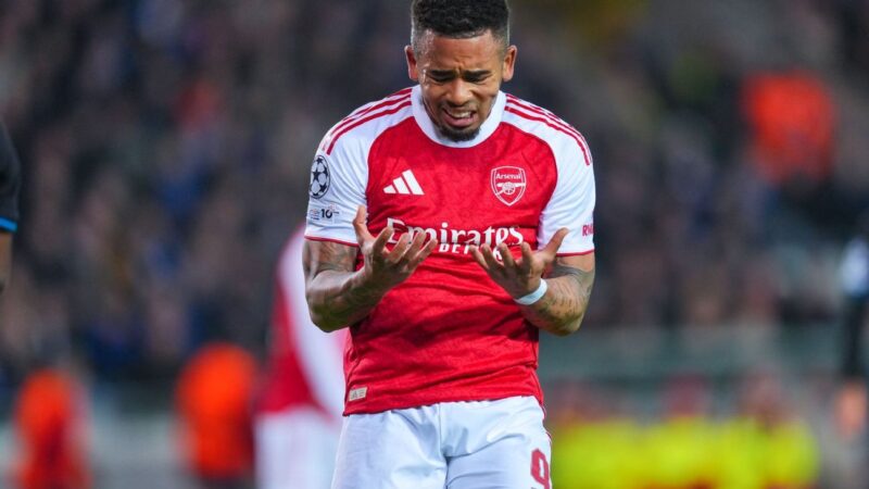 Gabriel Jesus kembali untuk Arsenal setelah 11 bulan absen melawan Club Brugge pada hari Rabu. <cite>Gambar Franco Arland/Getty</cite>