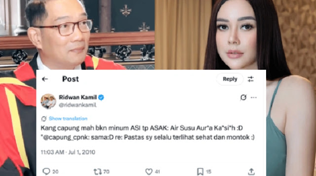 Viral Lagi! Tweet Ridwan Kamil menyebut Aura Kasih Susu

