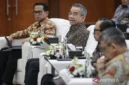 Menteri Keuangan Suahasil Nazara menyampaikan perkembangan realisasi anggaran pendidikan dalam konferensi pers APBN KiTa di Jakarta. (ANTARA FOTO/Dhemas Reviyanto/rwa/pri.)<!-- --> 