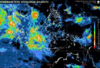 Pergerakan awan di layar pemantauan BMKG untuk mengamati dinamika atmosfer dan potensi hujan di wilayah Indonesia.
