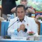 Kabareskrim Polri Komjen Pol. Asep Safrudin memimpin konferensi pers penegakan hukum kasus kebakaran hutan dan lahan di Polda Kalbar, Pontianak, Kamis (29/10/2026).