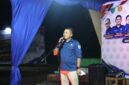Ketua Karang Taruna Pesisir Selatan Nasrul menyampaikan sambutan dalam kegiatan HUT ke-66 dan Bulan Bakti Karang Taruna Kabupaten Pesisir Selatan 2026 di Carocok Painan, Sabtu (24/10/2026). Ia mengajak generasi muda memperkuat persatuan dan berkontribusi dalam pembangunan daerah.