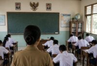Ilustrasi sekolah. Foto: Ilustrasi AI diolah oleh ChatGPT