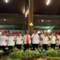 BERI SEMANGAT: Bupati Jepara dan Wabup Jepara bersama Forkopimda saat melepas ratusan atlet Jepara yang akan berlaga di Kejurprov Jawa Tengah, di Pendopo R.A. Kartini Jepara, Sabtu (10/9/2026). (LIA BAROKATUS SOLIKAH/JOGLO JATENG)