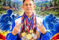 Pelatih tersabar, terikhlas dan paling berprestasi di Porprov XVI Sumbar 2026, dialah Anasrul. HUMAS