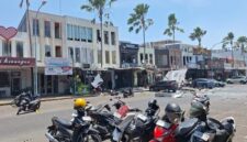 Kondisi bangunan di Kawasan San Antonio usai mengalami ledakan.