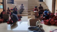 Pendistribusian uniform Kontingen Porprov Jateng XVII Kabupaten Kendal, di Stadion Utama Kebondalem Kendal, Senin (12/10/2026).