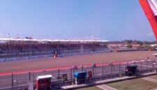 Para pembalap Moto3 menjalani sesi free practice 1 (FP1) di Pertamina Mandalika International Circuit, Kabupaten Lombok Tengah, Nusa Tenggara Barat (NTB), Jumat (9/10/2026) -Ant