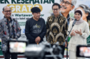 Menkomdigi Meutya Hafid menekankan pentingnya menjaga kesehatan mental jurnalis saat kegiatan Cek Kesehatan Gratis bagi anggota SWSI di Kantor Kementerian Kesehatan, Jakarta Selatan, Senin (26/10/2026).