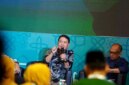Bendahara Umum PP Muhammadiyah Hilman Latief menyampaikan gagasan pengembangan pariwisata dan ekonomi kreatif dalam Silatnas Muhammadiyah di Hotel Convention & Dormitory Prime UMY, Minggu (25/10/2026).